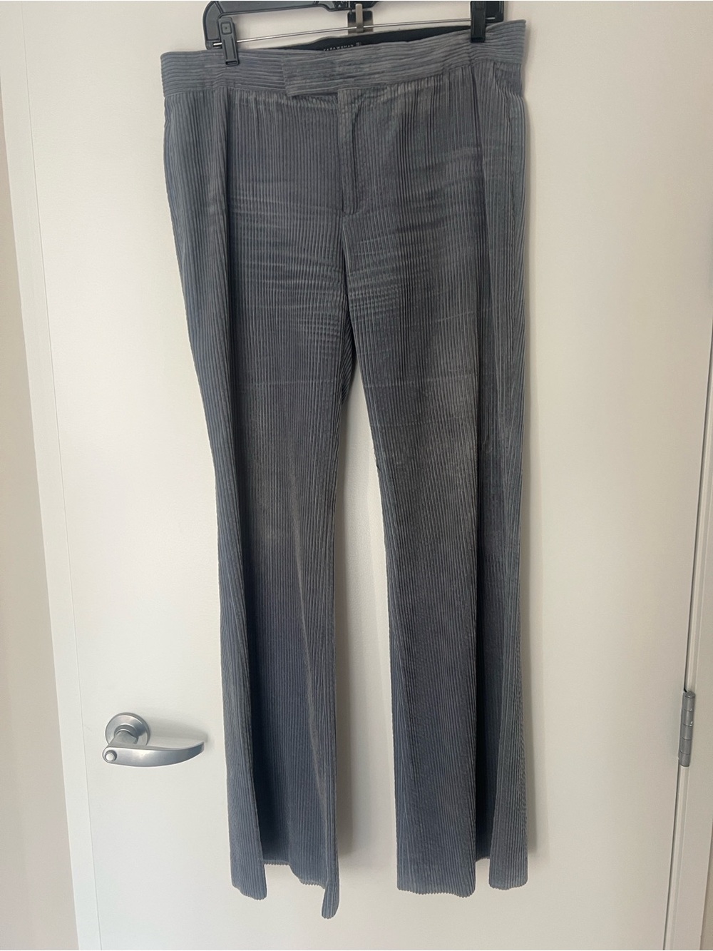 Zara light grey /blue corduroy trousers